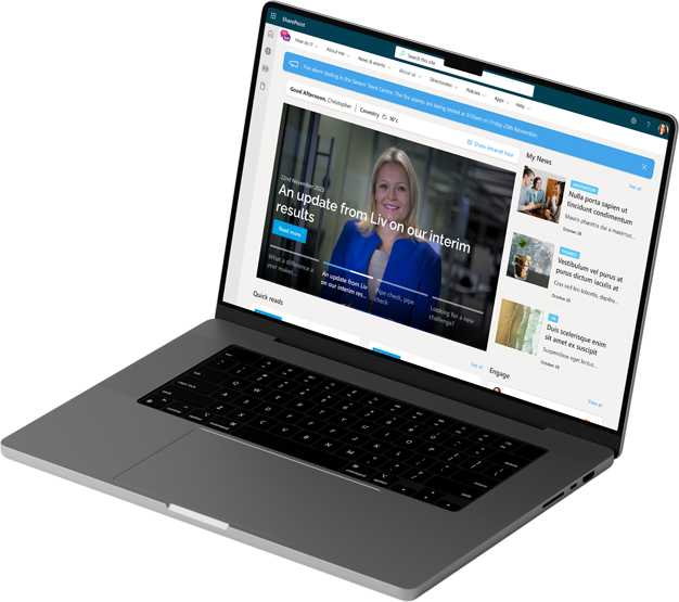 Severn Trent Plc intranet homepage